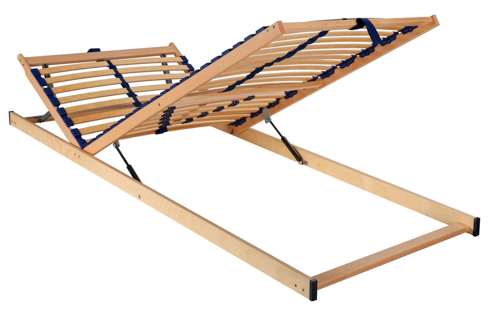 Sleeptex Federholzrahmen KFG SIRIUS Federholzrahmen 100x210 KFG in seitlicher Perspektive mit verstellbarem Kopf- und Fußteil