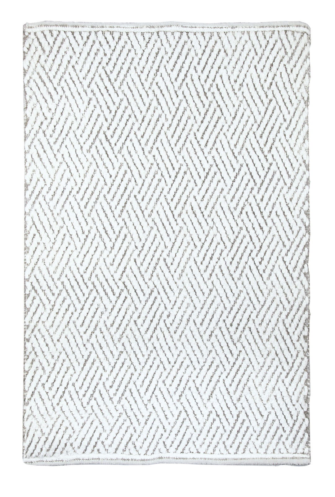 Badteppich 60x90 cm mit geometrischem Muster, Draufsicht