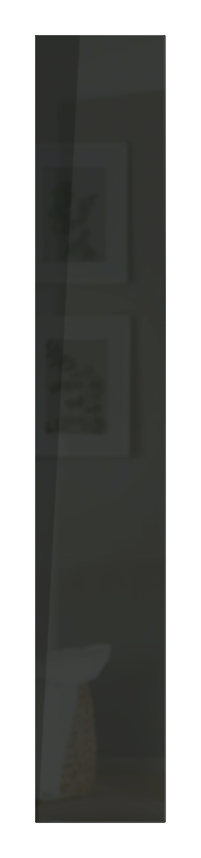 Hom´in Tür Hochglanz UNIT Hochglanz anthrazitfarbene Tür, frontal betrachtet