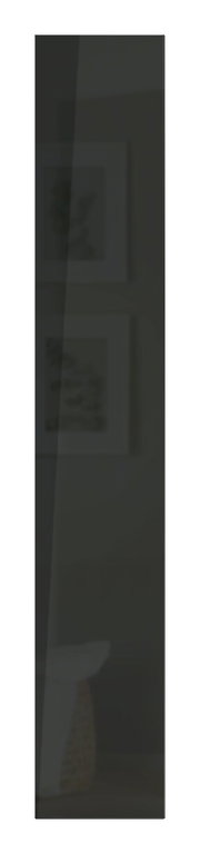 Deur in hoogglans antraciet, gezien vanaf de voorkant