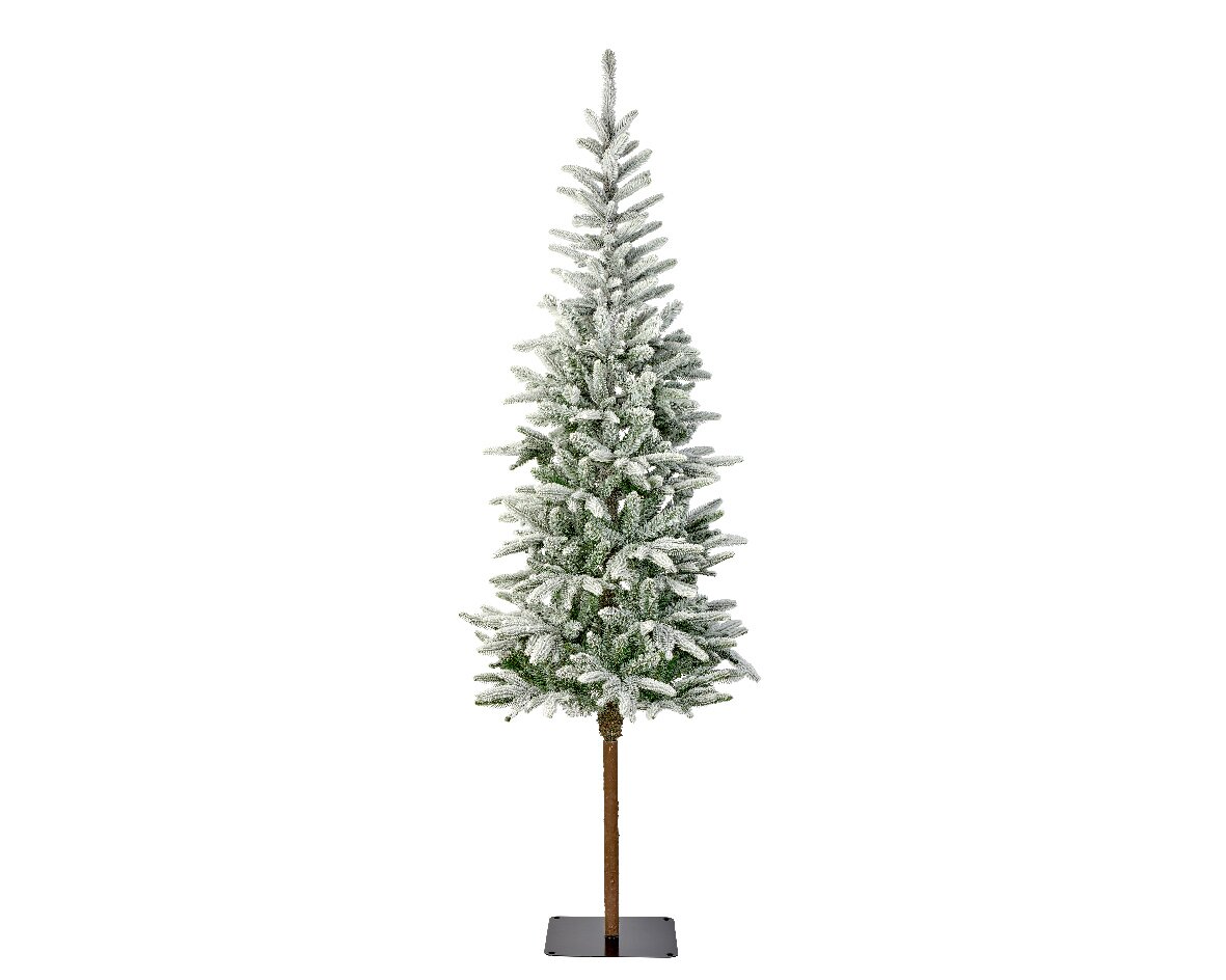 Künstlicher Weihnachtsbaum Alpbach Tanne mit Schneeoptik, frontale Ansicht