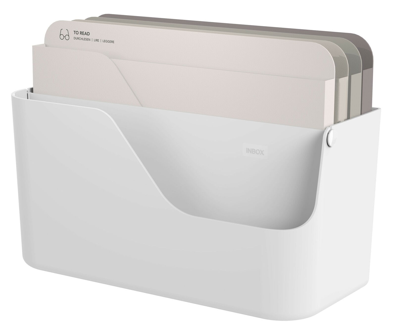 rotho Dokumentenorganizer Inbox MY PAPER Dokumentenorganizer Inbox in Weiß mit mehreren Fächern, seitliche Perspektive