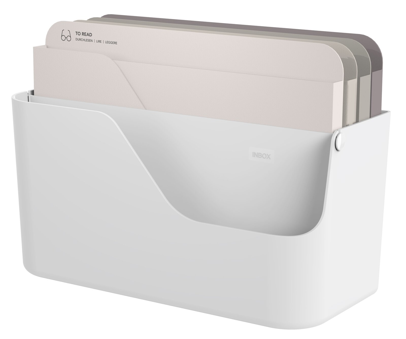 rotho Dokumentenorganizer Inbox MY PAPER Dokumentenorganizer Inbox in Weiß mit mehreren Fächern, seitliche Perspektive