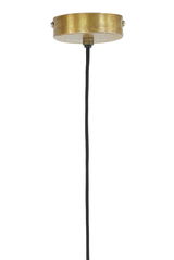 Goldene Deckenhalterung mit schwarzem Kabel, Ansicht von unten