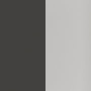 Nahaufnahme eines zweifarbigen E-Schreibtischs mit schwarzer und weißer Oberfläche.