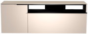 Hänge-Lowboard in moderner, minimalistischer Optik, frontal betrachtet