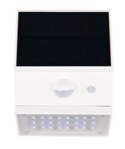 LED-Solar-Außenwandleuchte mit Solarpanel und Bewegungsmelder, Frontalansicht