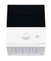 LED-Solar-Außenwandleuchte mit Solarpanel und Bewegungsmelder, Frontalansicht