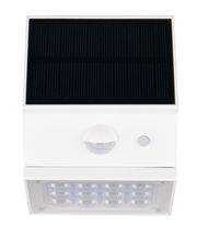 LED-Solar-Außenwandleuchte mit Solarpanel und Bewegungsmelder, Frontalansicht