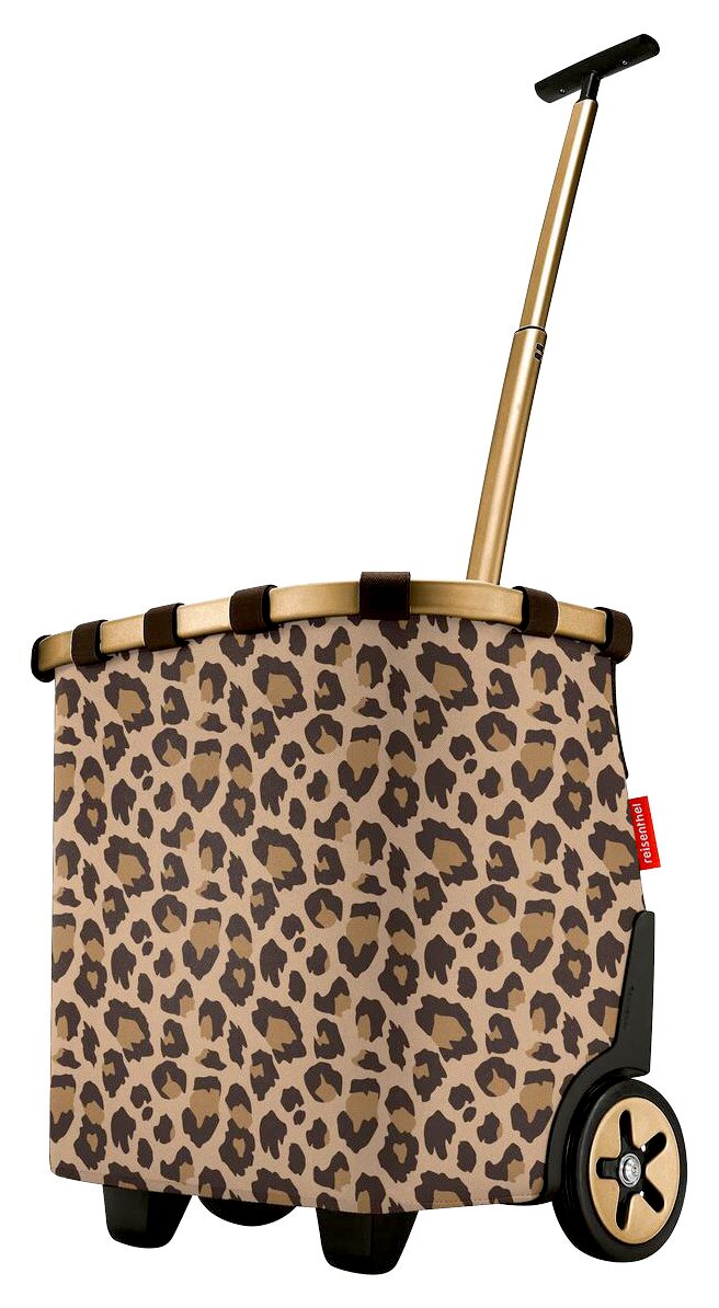 Reisenthel Carrybag Frame Leo Macchiato Carrycruiser met luipaardprint, zijaanzicht