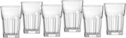 Sechs Longdrinkgläser Riad mit 350 ml Fassungsvermögen, frontal abgebildet.