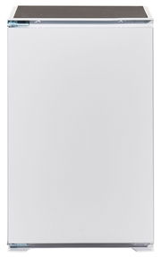 Frontansicht eines weißen Küchenschranks ohne Griffe, geeignet für Küchenblock 280.