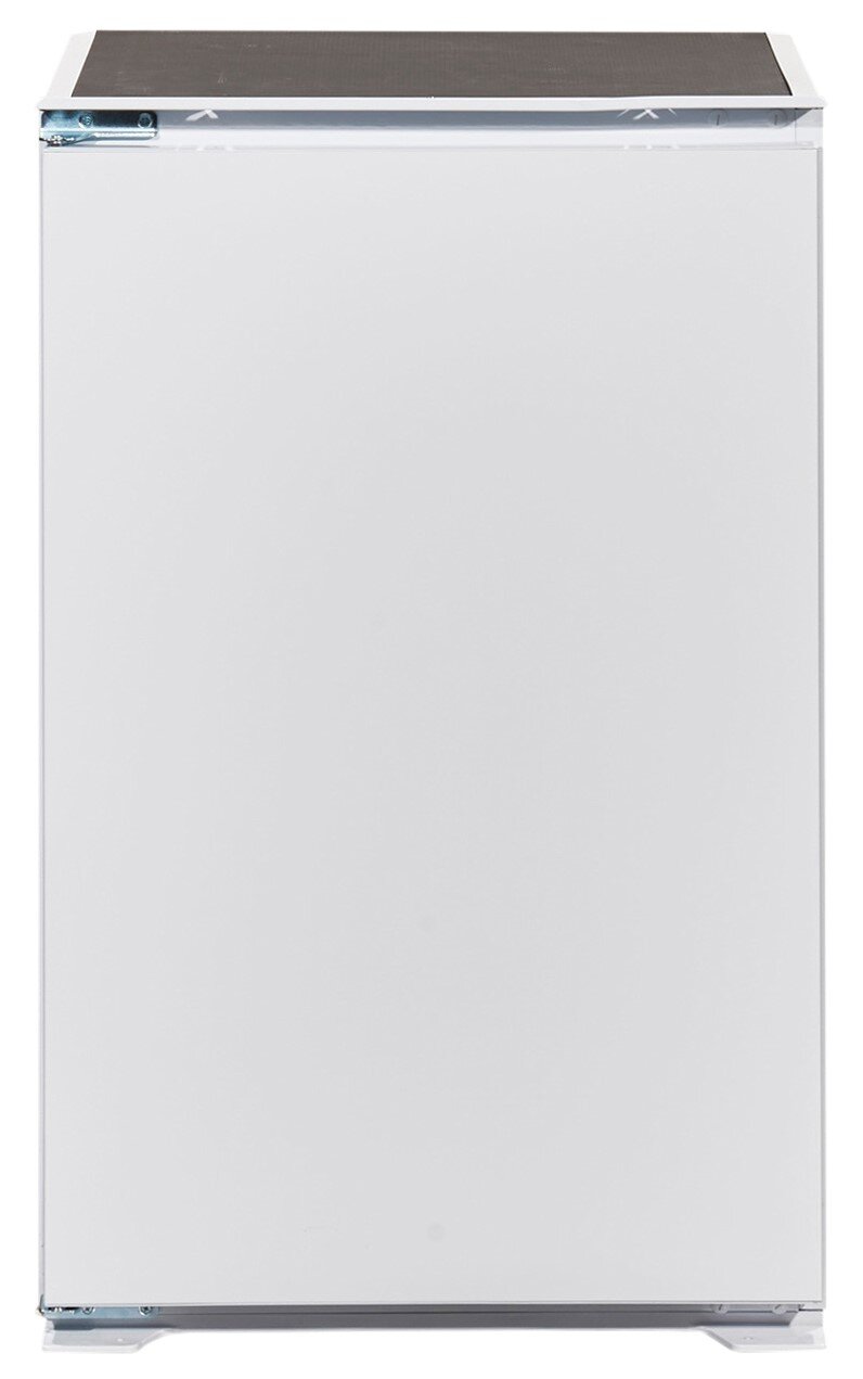 Frontansicht eines weißen Küchenschranks ohne Griffe, geeignet für Küchenblock 280.