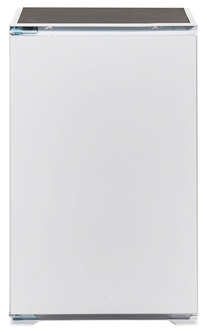 Frontansicht eines weißen Küchenschranks ohne Griffe, geeignet für Küchenblock 280.