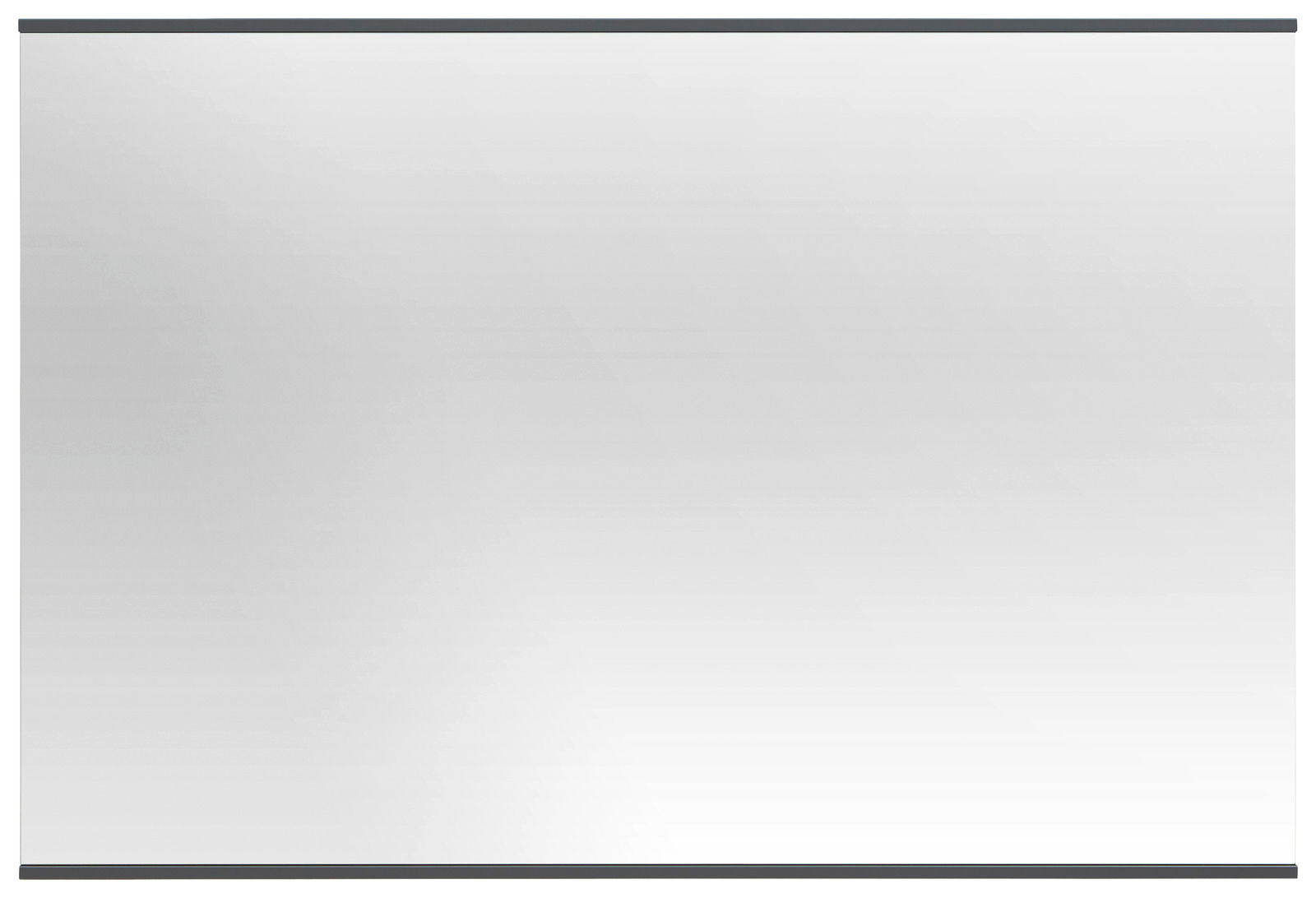 Rechteckiger Wandspiegel mit schwarzem Rahmen, Frontalansicht