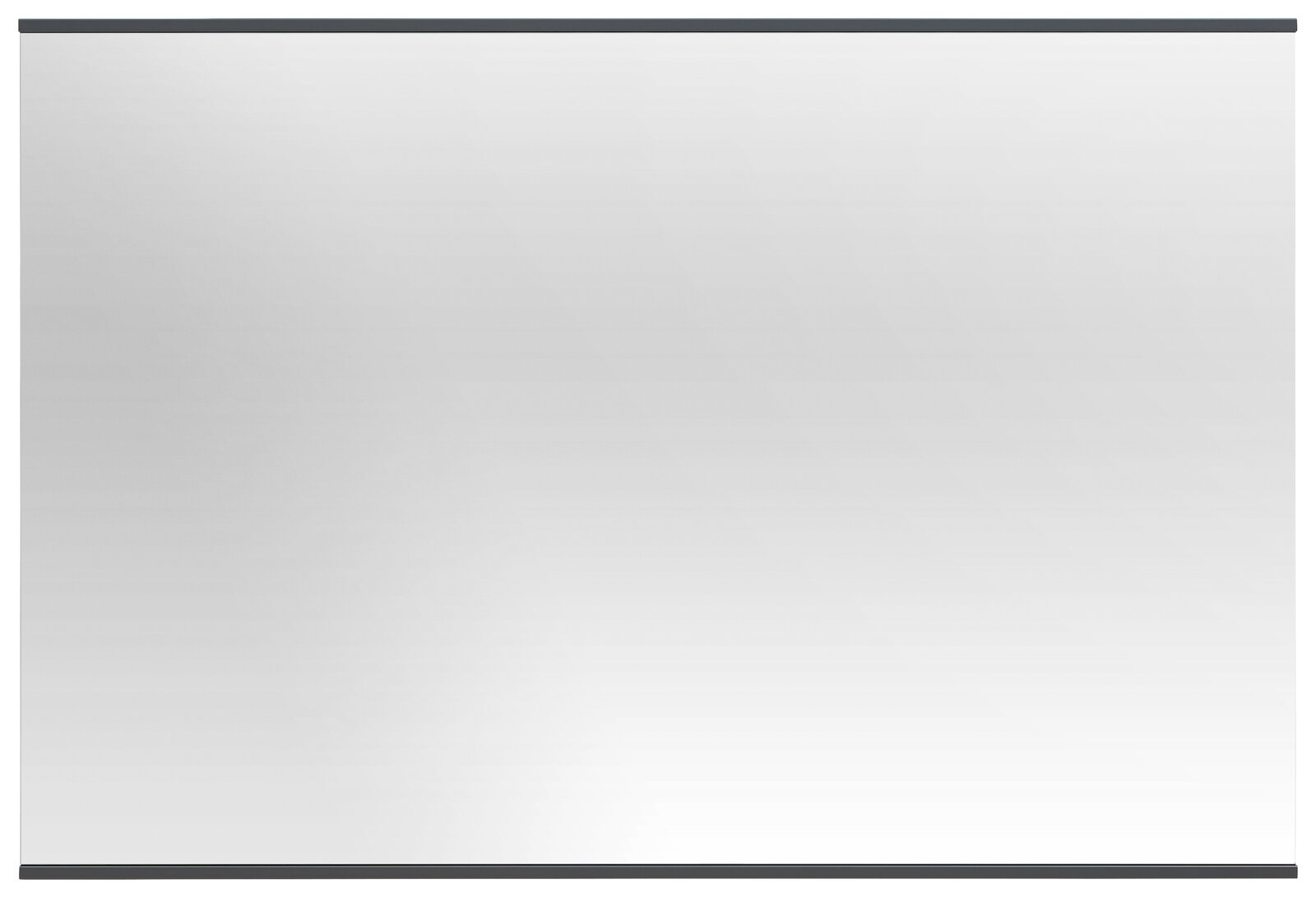 Rechteckiger Wandspiegel mit schwarzem Rahmen, Frontalansicht