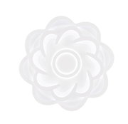 LED-Deckenleuchte in Blumenform, Ansicht von unten