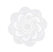 LED-Deckenleuchte in Blumenform, Ansicht von unten