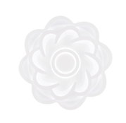 LED-Deckenleuchte in Blumenform, Ansicht von unten