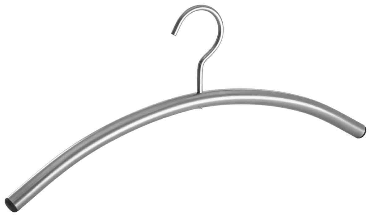 Metall-Kleiderbügel in seitlicher Perspektive