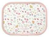 Lunchbox mit Blumenmuster und Schmetterlingen, Draufsicht