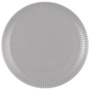 Grauer Frühstücksteller, rund, 22,5 cm, mit geriffeltem Rand, Draufsicht