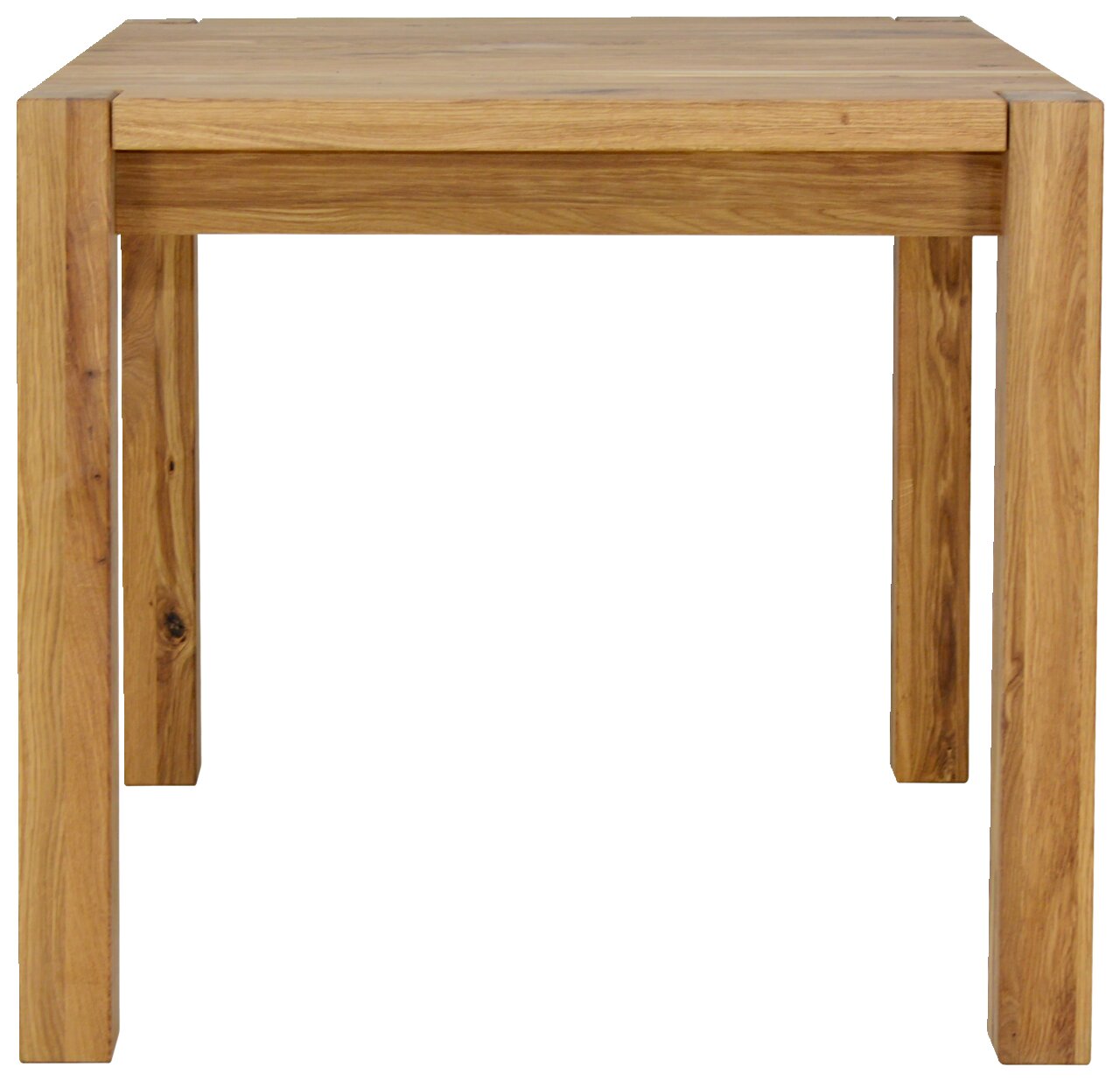 Esstisch aus Holz in Frontalansicht