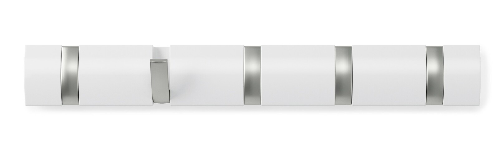 Moderne Wandgarderobe mit fünf Haken, Ansicht von vorne