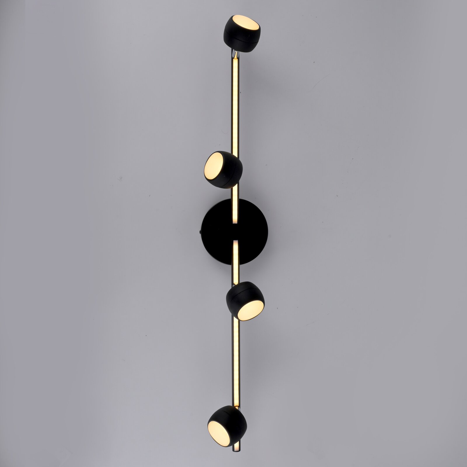 Just Light Deckenleuchte JARIK Moderne Deckenleuchte mit vier verstellbaren, zylinderförmigen Leuchten, vertikale Perspektive