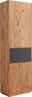 Waldwelt Garderobenschrank AVANTI Garderobenschrank aus Holz mit natürlicher Maserung und dunklem Akzent, seitliche Perspektive