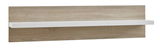 Wandboard mit Holzoptik und weißem Regalbrett, frontale Ansicht