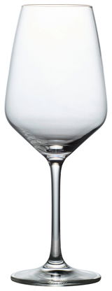 Ein elegantes Weinglas aus der Tulip-Serie, frontal abgebildet.