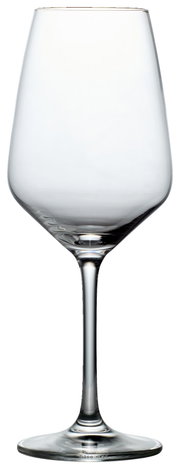 Een elegant wijnglas uit de Tulip-serie, van voren afgebeeld.