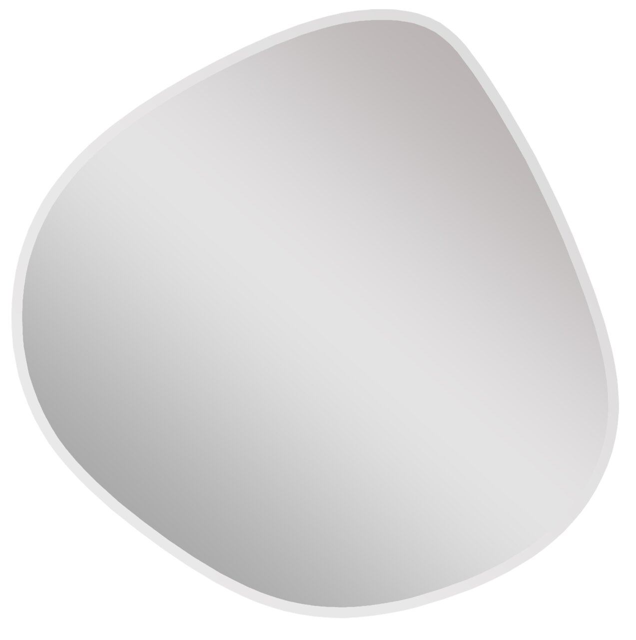 Facettenspiegel in unregelmäßiger Form, aus der Vorderansicht fotografiert