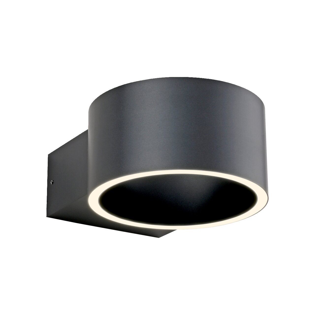 Moderne schwarze Wandleuchte PURE CLIPSE von Paul Neuhaus, seitliche Perspektive