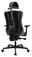 Rückansicht eines schwarzen Gaming-Stuhls mit ergonomischer Rückenlehne und Kopfstütze, Modell SITNESS RS PRO.