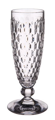 Sektglas Boston mit strukturierter Oberfläche, frontal fotografiert