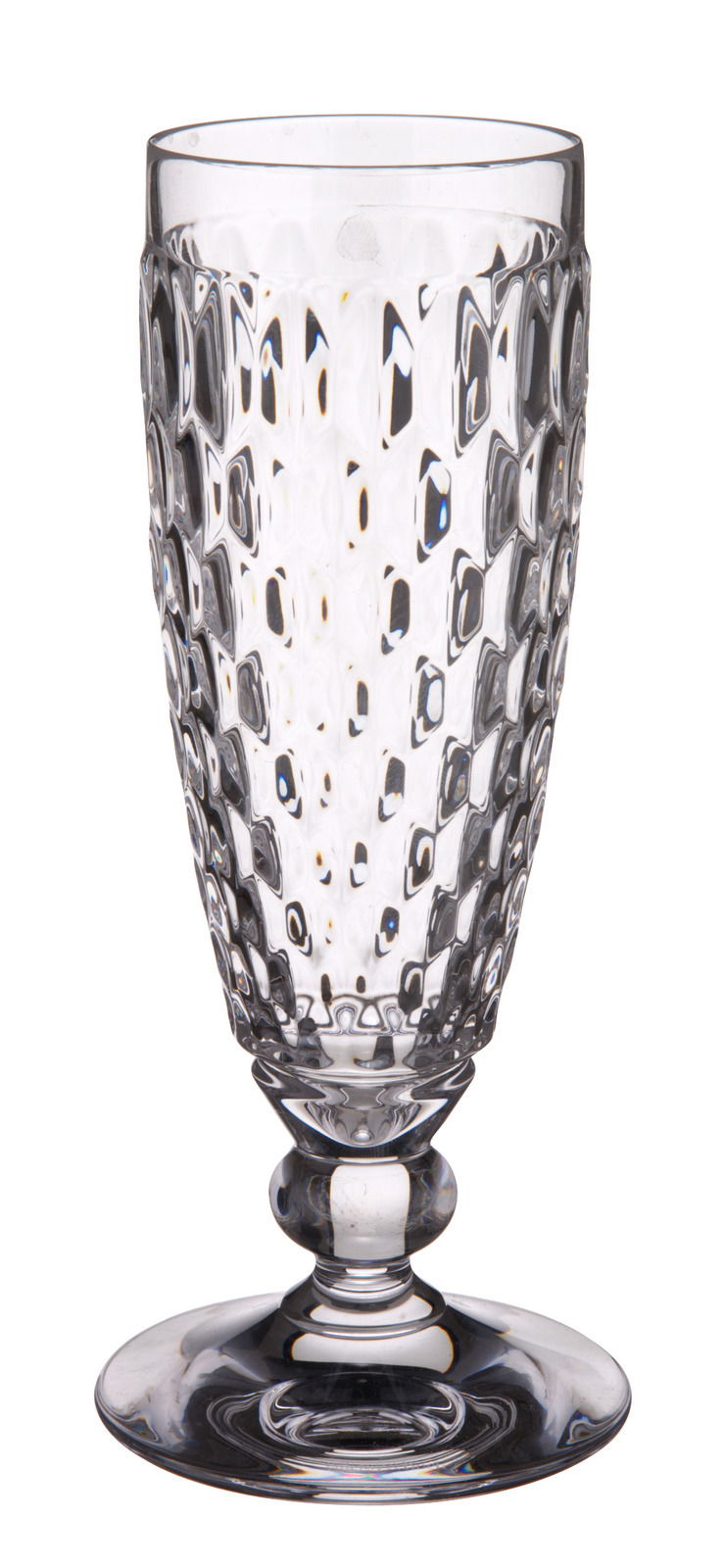 Villeroy & Boch Sektglas BOSTON Sektglas Boston mit strukturierter Oberfläche, frontal fotografiert