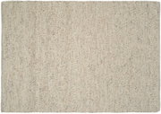 Handgewebter Teppich in natürlichem Beige-Ton, Draufsicht