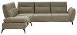 Eckgarnitur in beige, seitliche Perspektive