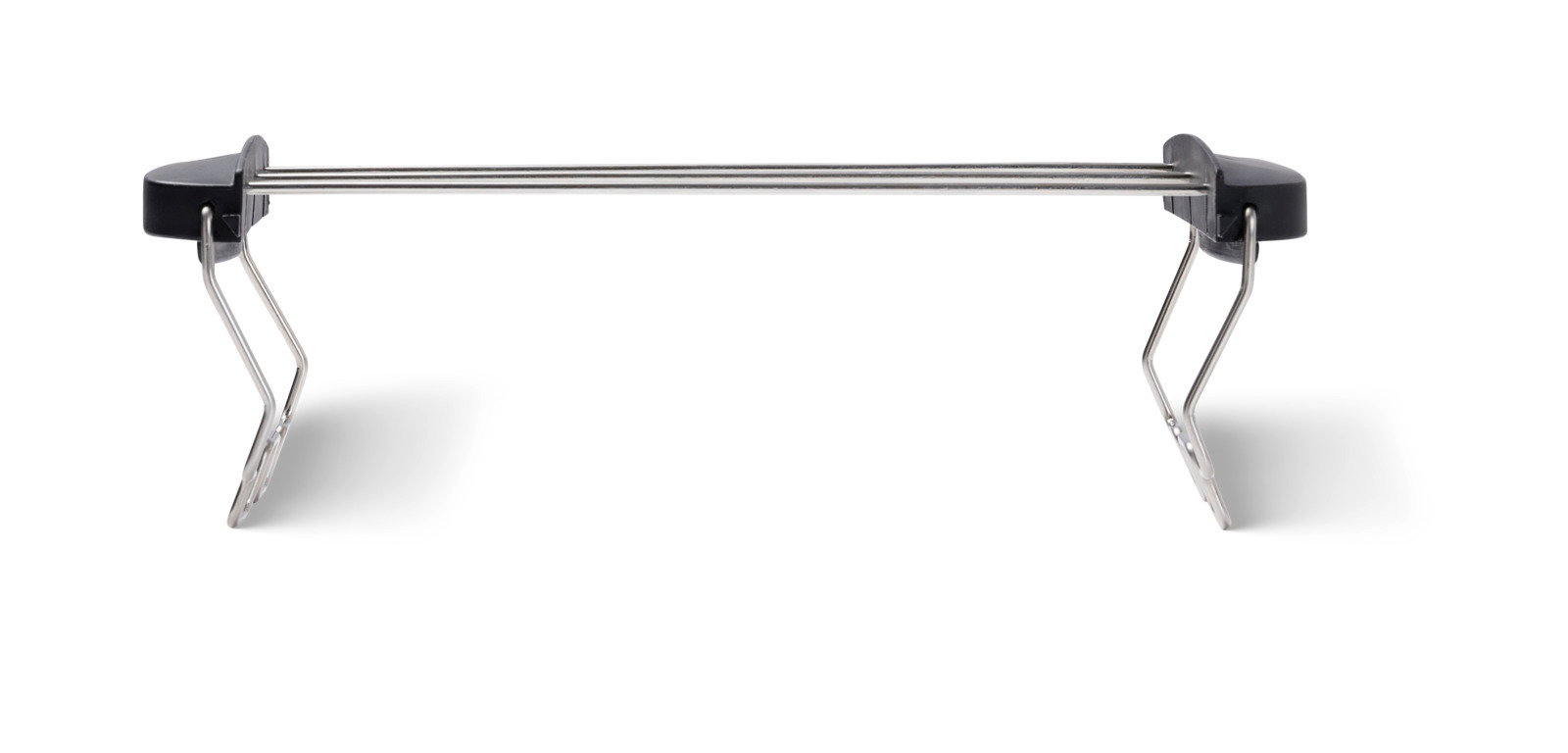 Toasteraufsatz aus Metall mit seitlichen Halterungen, seitliche Perspektive