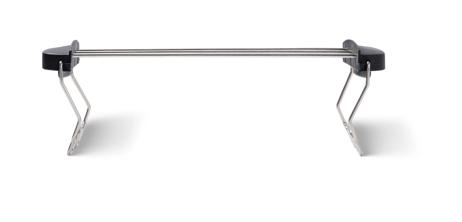 Toasteraufsatz aus Metall mit seitlichen Halterungen, seitliche Perspektive