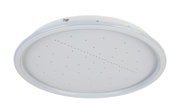 Ronde led-plafondlamp met witte stippen, zijaanzicht