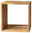 Holzregal 1x1 in natürlicher Holzoptik, frontal betrachtet