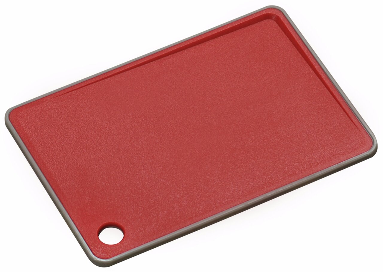 Homeware Schneidebrett mit Rutsch Stop Rotes Schneidebrett mit rutschfestem Rand, Draufsicht