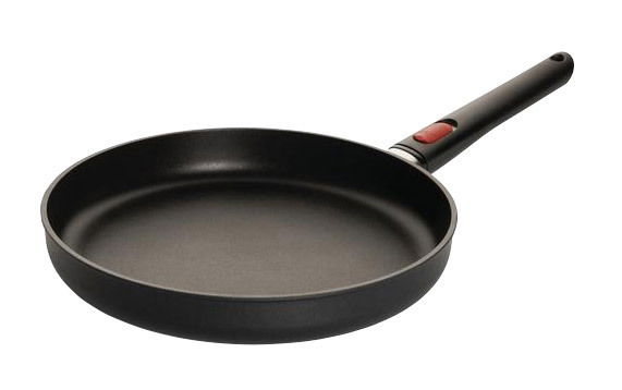 Woll Flachpfanne ECO LITE QXR Flachpfanne EcoLite 28cm mit schwarzem Griff, seitliche Perspektive