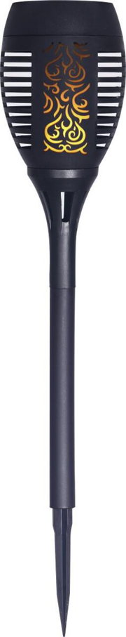 Solarleuchte Flame II mit dekorativem Flammenmuster, seitliche Perspektive