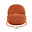 Moderner, orangefarbener Sessel mit 360-Grad-Drehfunktion, Frontalansicht.