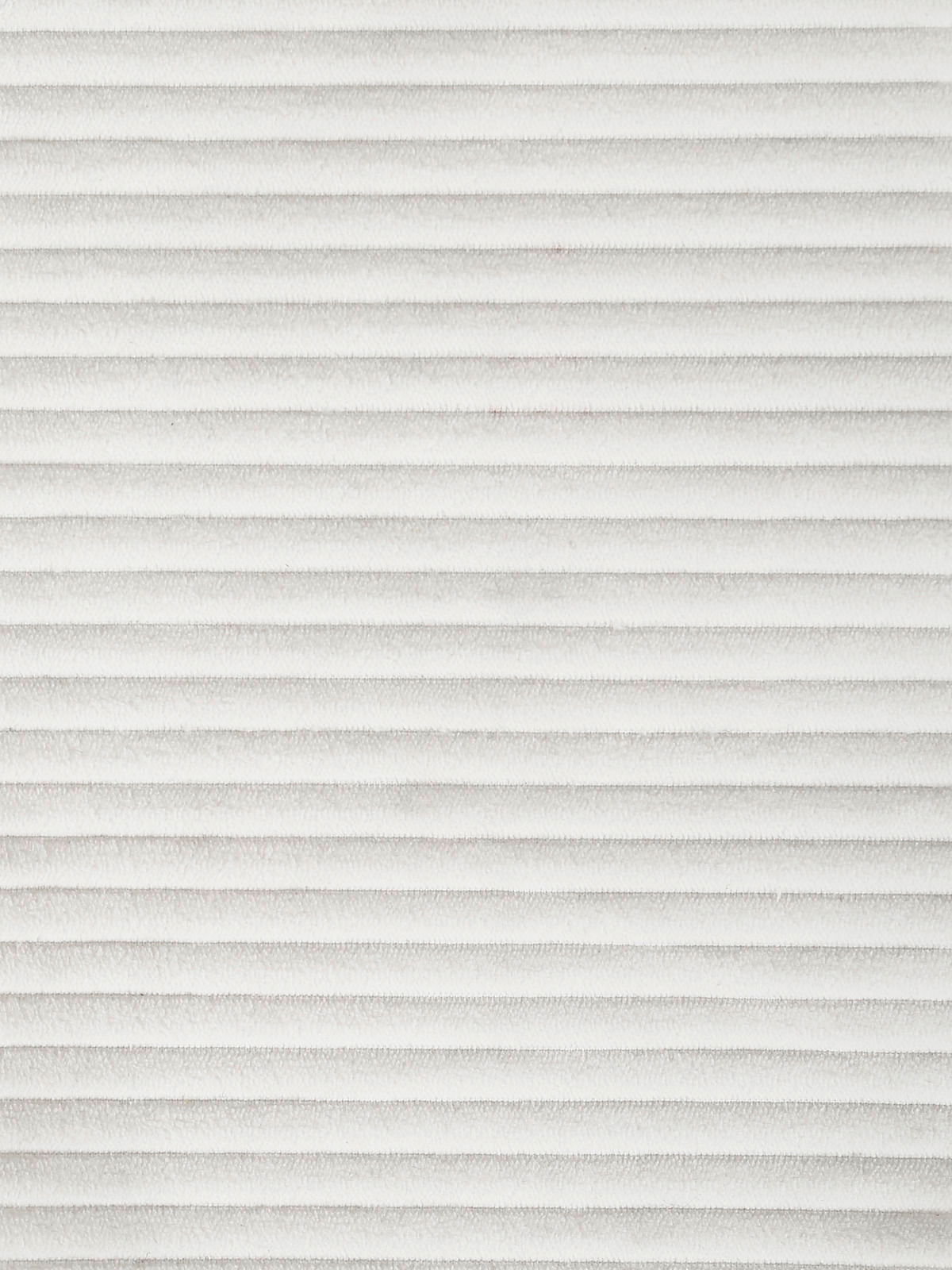 Z2 Schwingstuhl ARNE Nahaufnahme eines weißen, gerippten Stoffes in horizontaler Perspektive