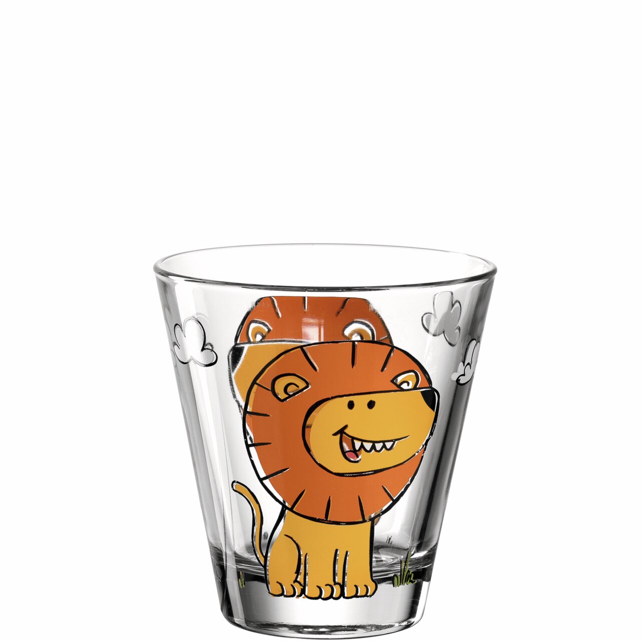 Becher Bambini mit Löwenmotiv, 215ml, aus der Frontalperspektive